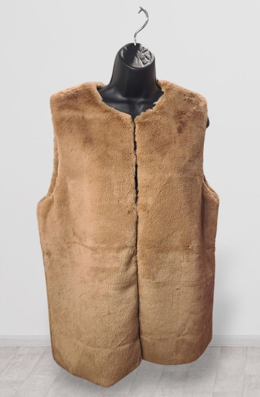 Nordstrom Rack Faux Fur Brown Vest ● New With Tags ● One Size Fits Most